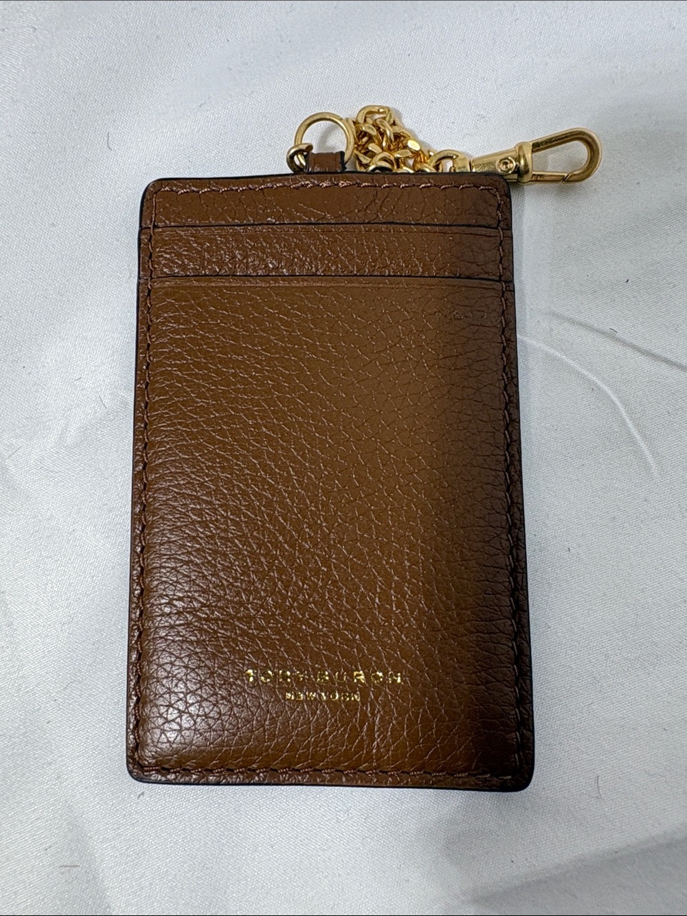 TORY BURCH  Leather CREDIT CARD/ID Holder With Chain